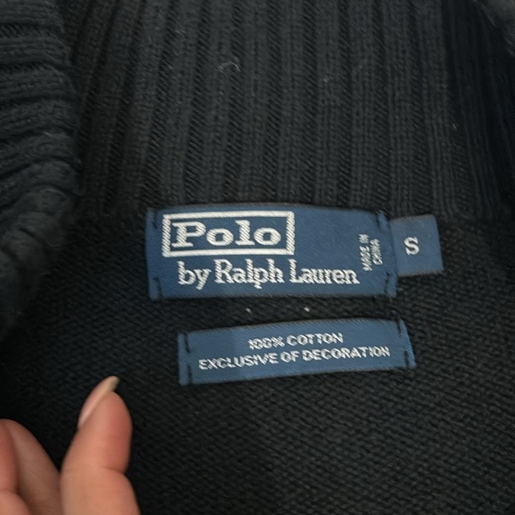 Polo Ralph Lauren quarter zip sweater size small 100% cotton - Picture 3 of 3